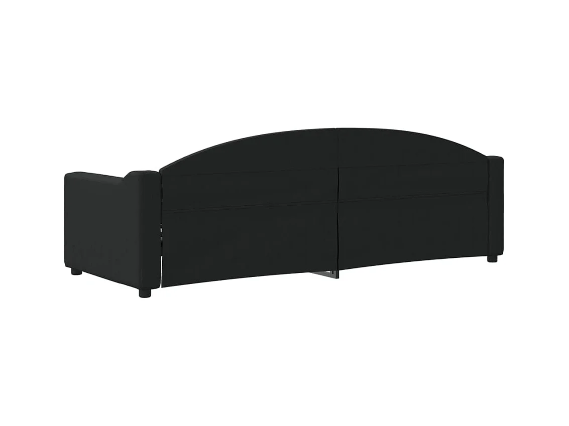 Lit de repos sans matelas noir 80x200 cm tissu