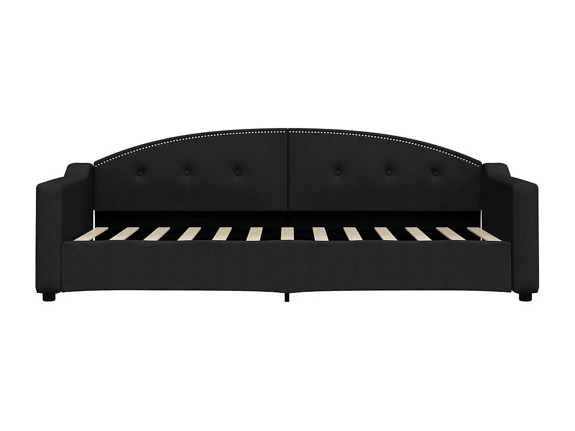 Lit de repos sans matelas noir 80x200 cm tissu