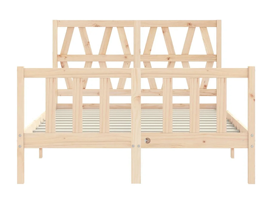 Struttura letto senza materasso 140x190 cm in legno massello di pino