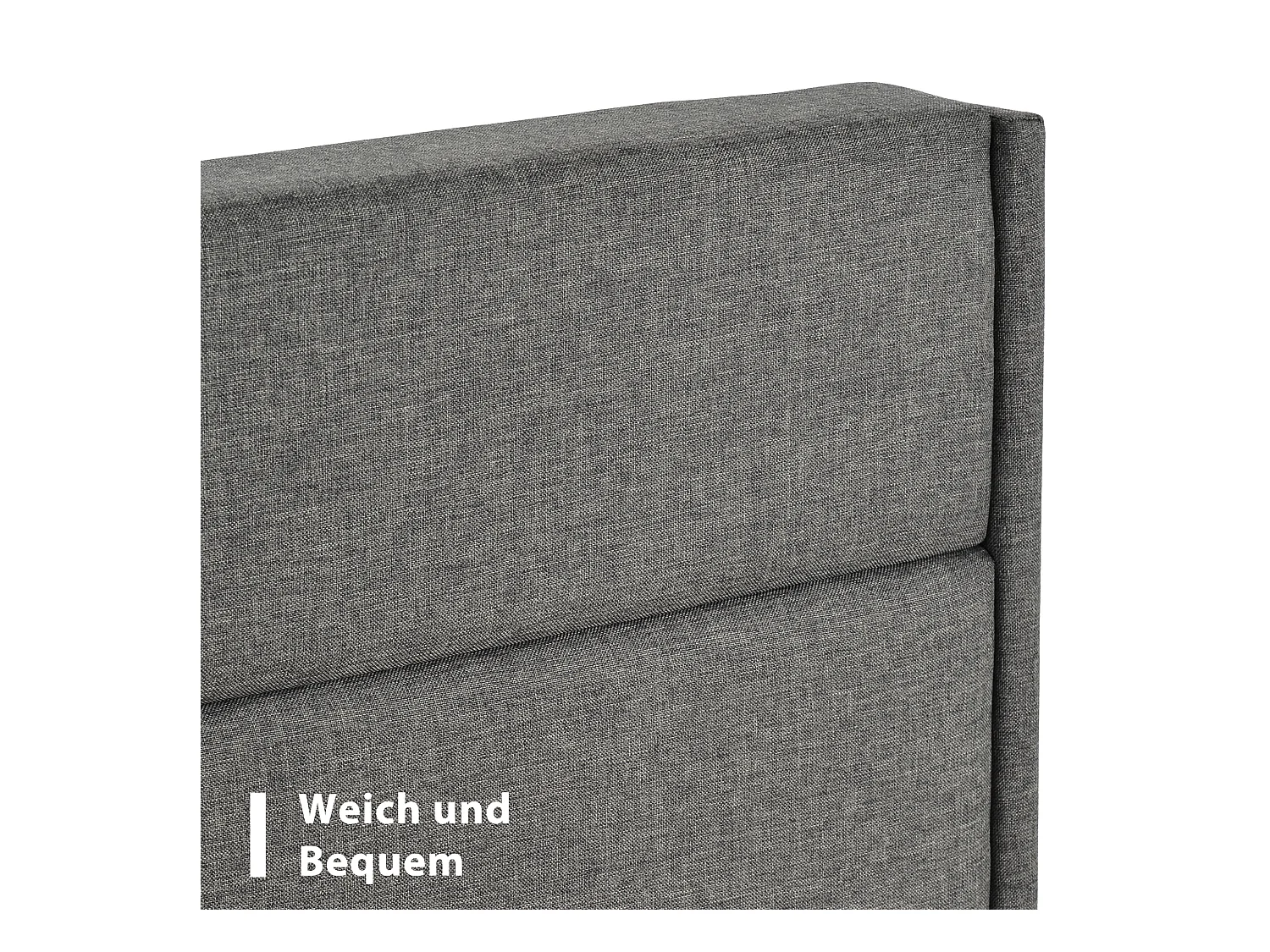 Tweepersoonsbed 140x200 cm, met hoofdbord, frame met lattenbodem, donkergrijze linnen stof, tijdloos modern design (146x210x111 cm)