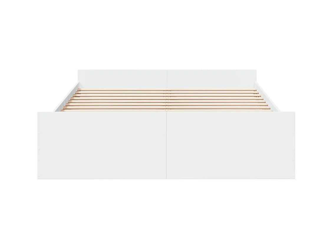 Struttura letto con cassetti senza materasso bianco 160x200 cm