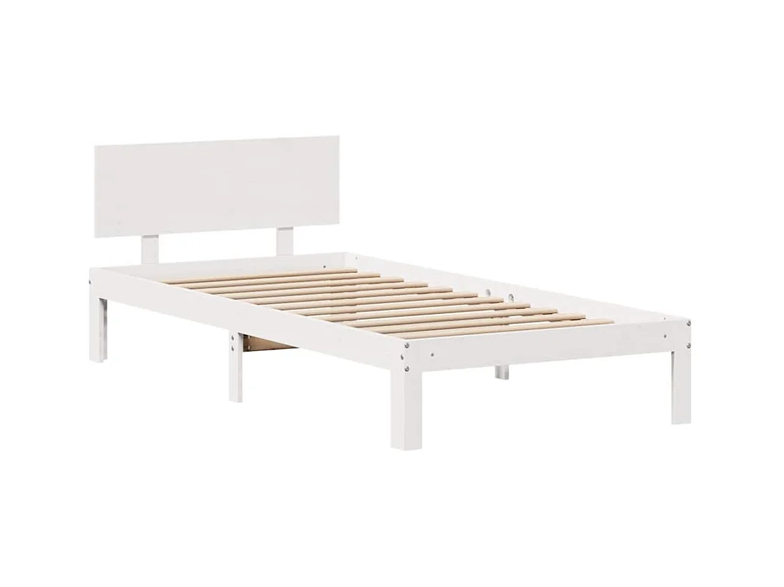 Bedframe met lades zonder matras wit 90x200 cm