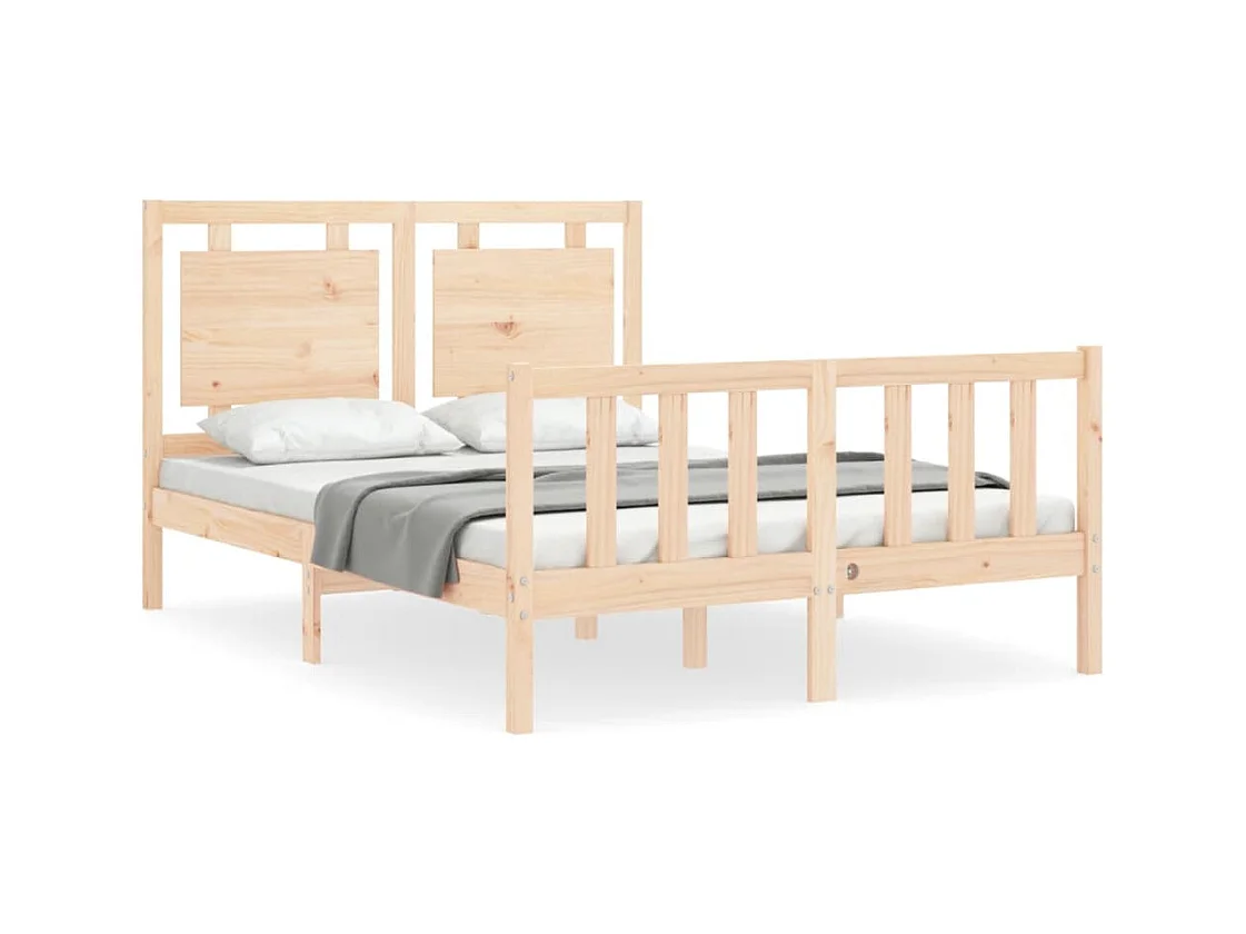 Cadre de lit sans matelas 140x190 cm bois de pin massif