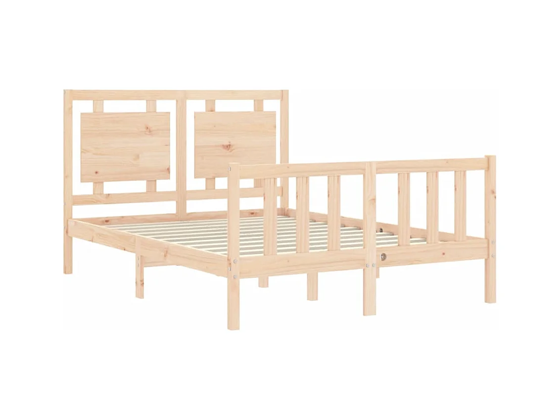 Cadre de lit sans matelas 140x190 cm bois de pin massif