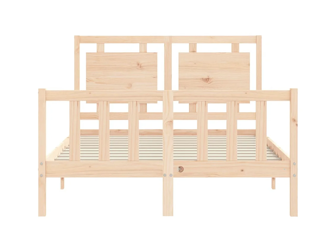 Cadre de lit sans matelas 140x190 cm bois de pin massif