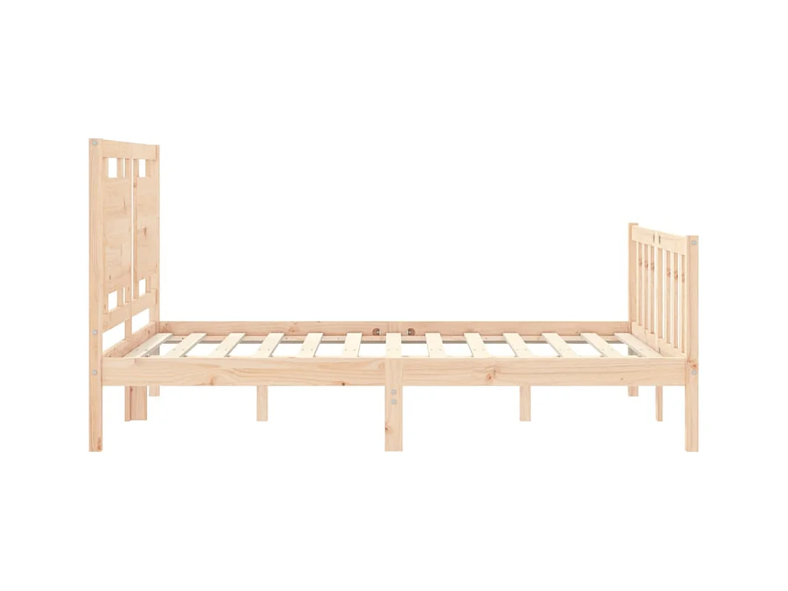 Cadre de lit sans matelas 140x190 cm bois de pin massif