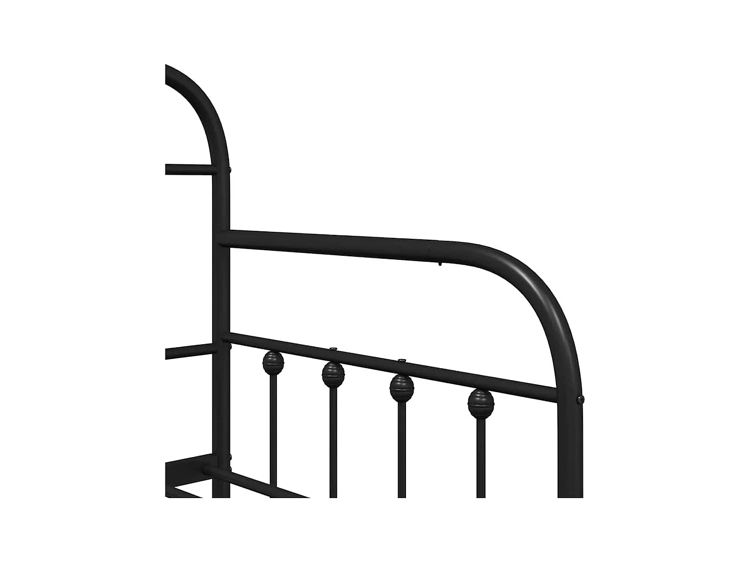 Daybedframe met hoofdbord Zwart 80 x 200 cm Staal