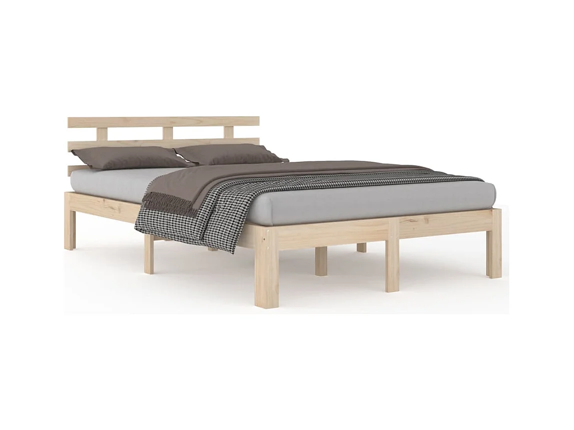 Cadre de lit sans matelas bois massif 180x200 cm