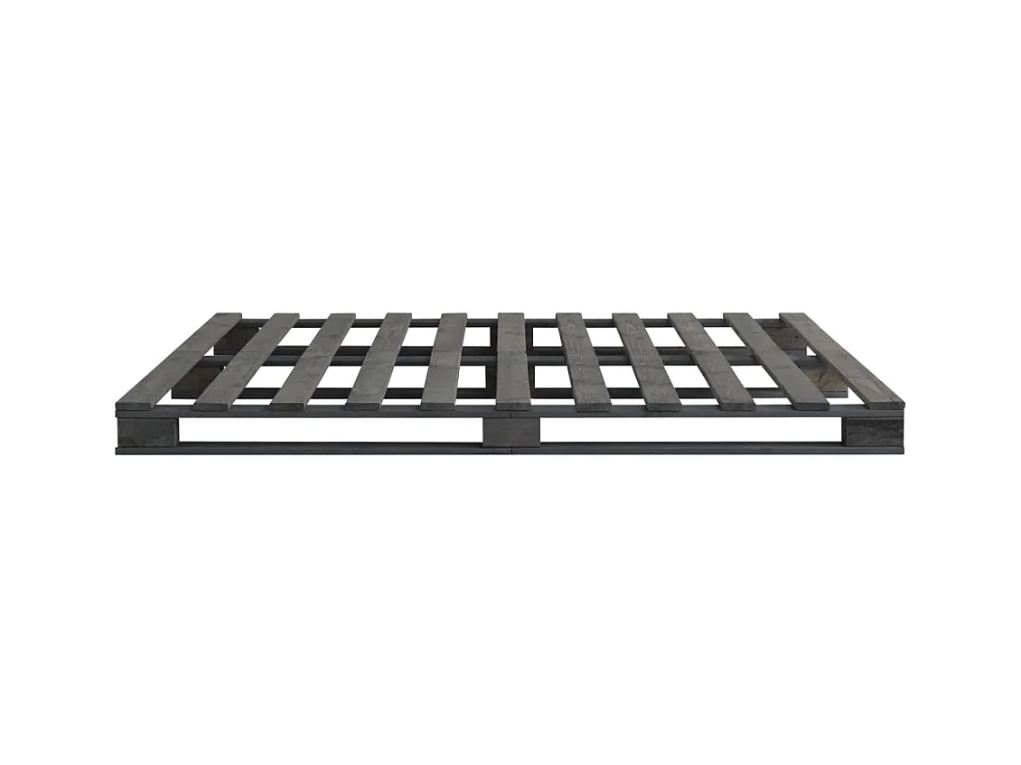 Palletbedframe zonder matras grijs 120x200cm massief hout