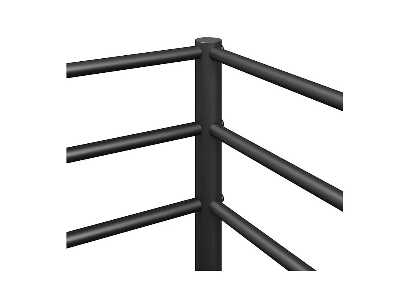 Stapelbed zonder matras zwart 80x200 cm staal