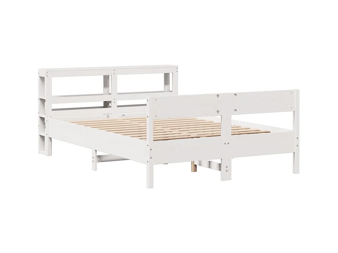 Bedframe zonder matras wit 120x200 cm massief grenenhout