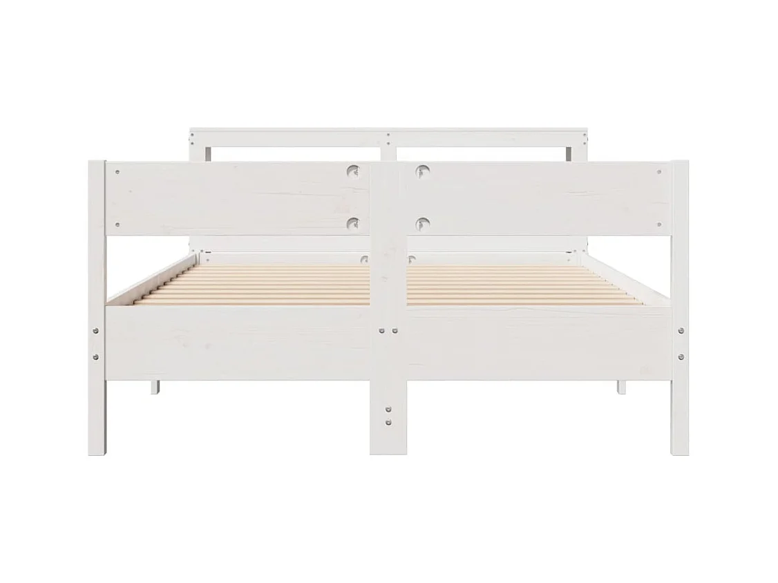 Bedframe zonder matras wit 120x200 cm massief grenenhout