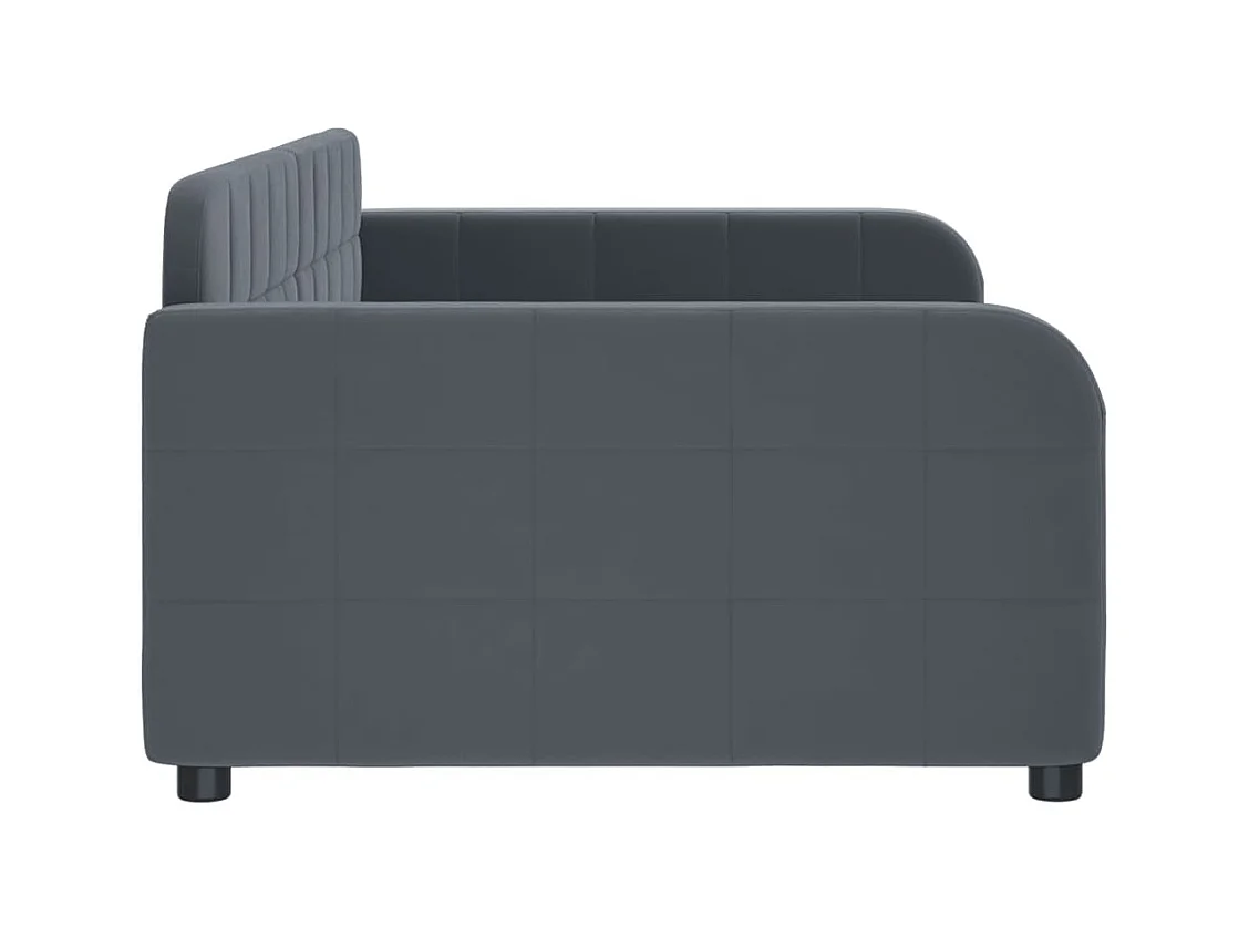 Tagesbett ohne Matratze dunkelgrau 100x200 cm Samt