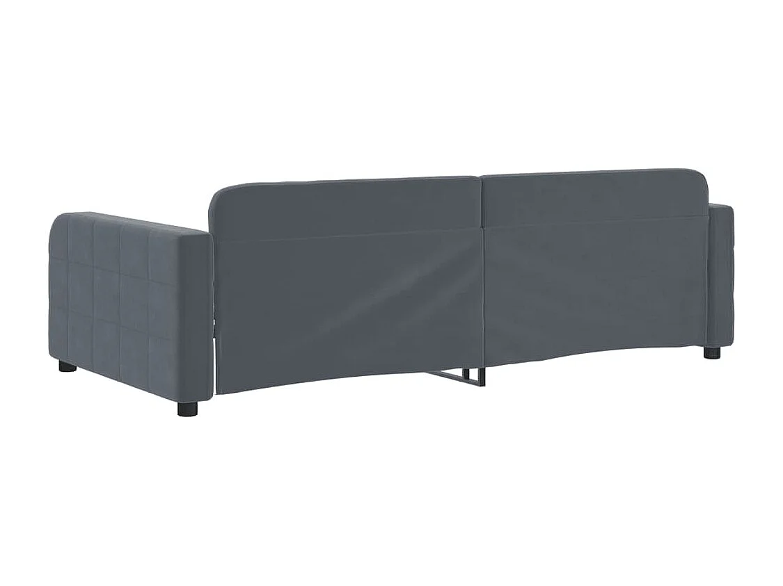 Lit de repos sans matelas gris foncé 100x200 cm velours