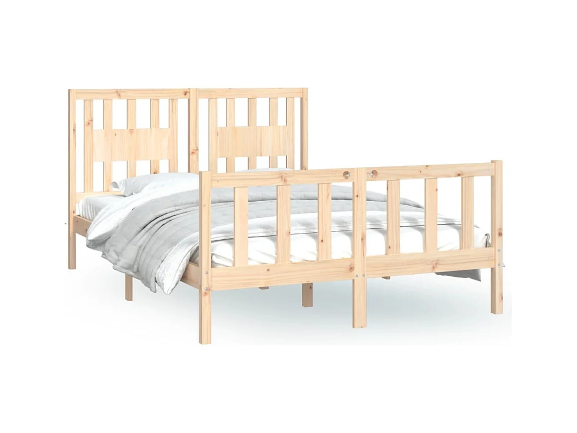 Struttura letto senza materasso in legno massello di pino 120x200 cm