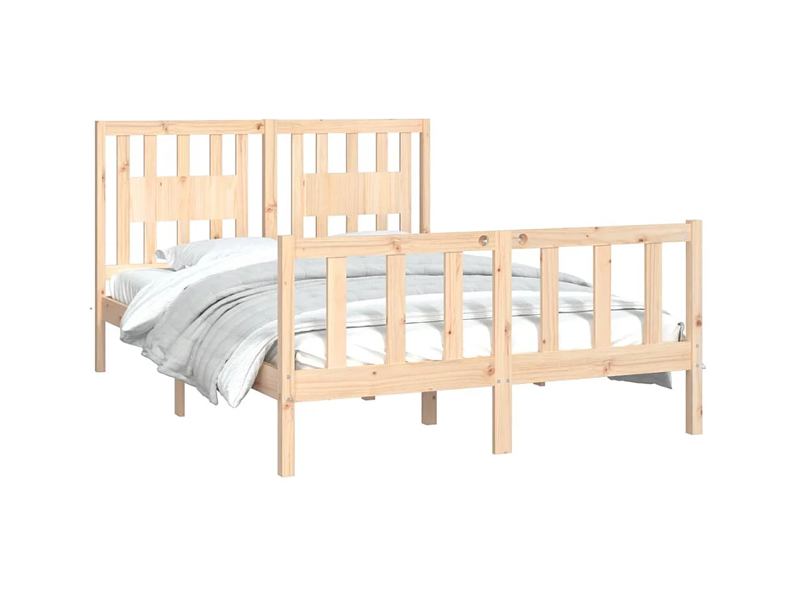 Struttura letto senza materasso in legno massello di pino 120x200 cm