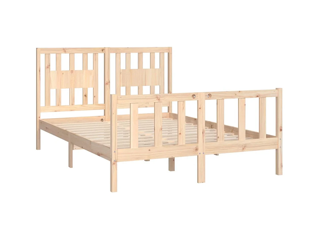 Struttura letto senza materasso in legno massello di pino 120x200 cm