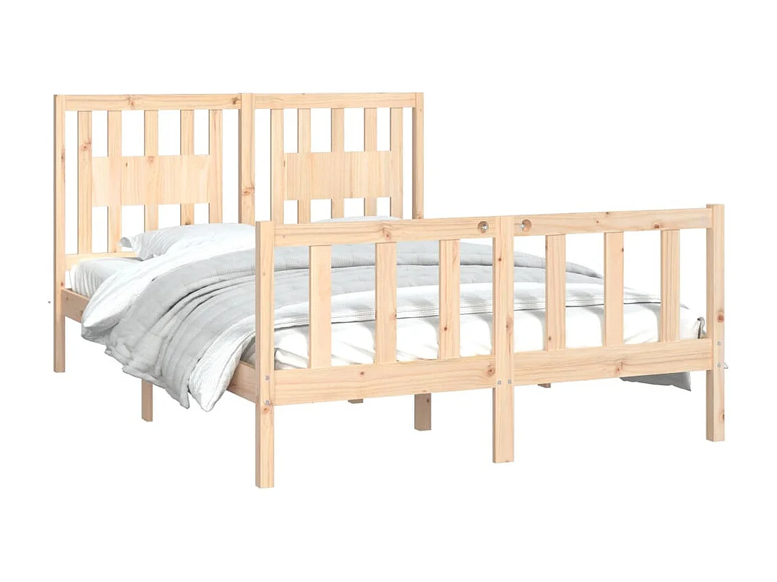 Cadre de lit sans matelas bois de pin massif 120x200 cm