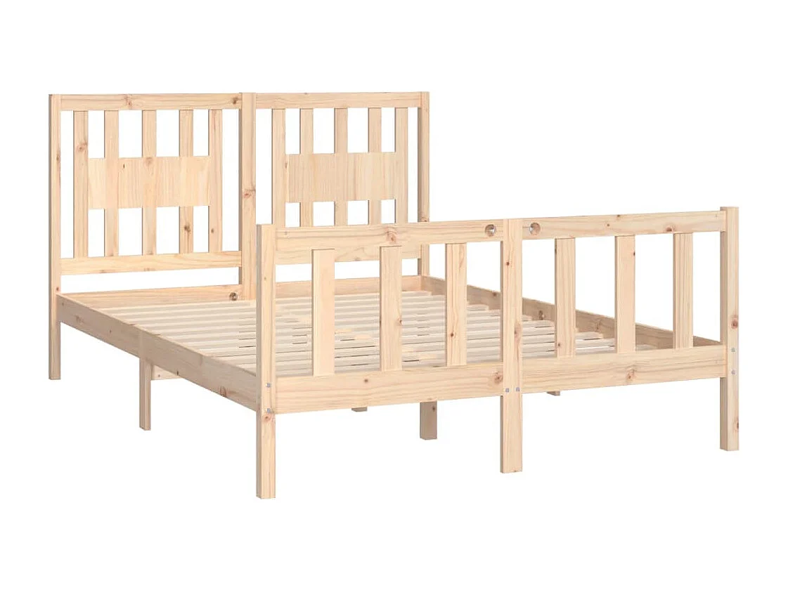Cadre de lit sans matelas bois de pin massif 120x200 cm