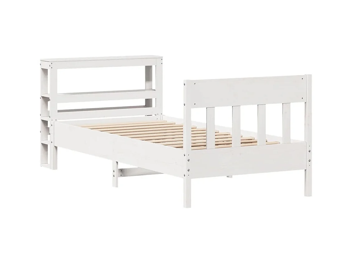 Bedframe zonder matras wit 90x190 cm massief grenenhout