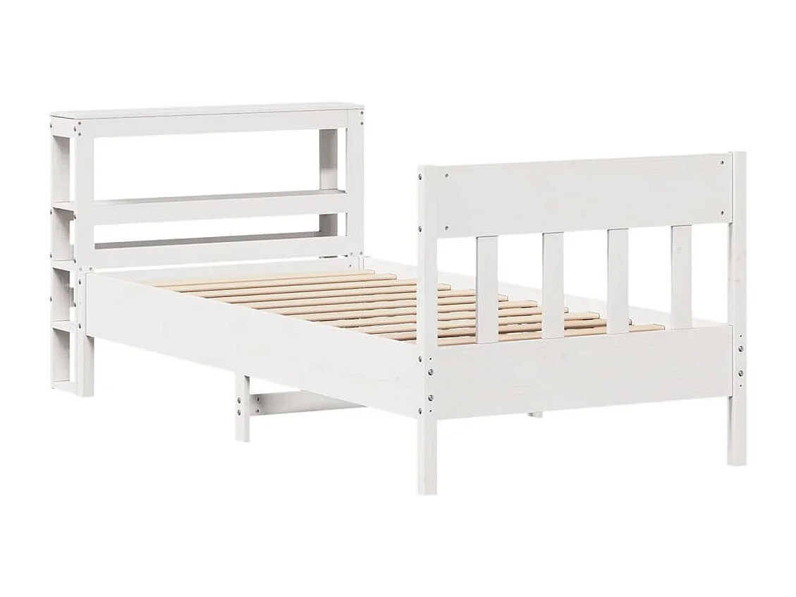 Bedframe zonder matras wit 90x190 cm massief grenenhout