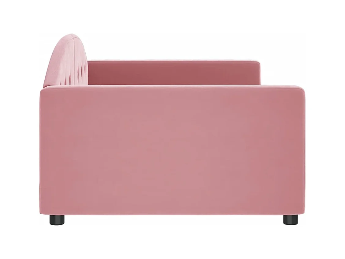 Rosa Tagesbett 100x200 cm Samt