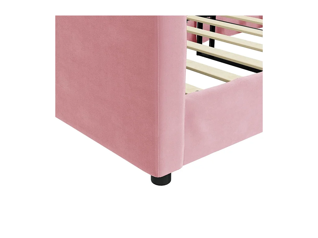 Rosa Tagesbett 100x200 cm Samt