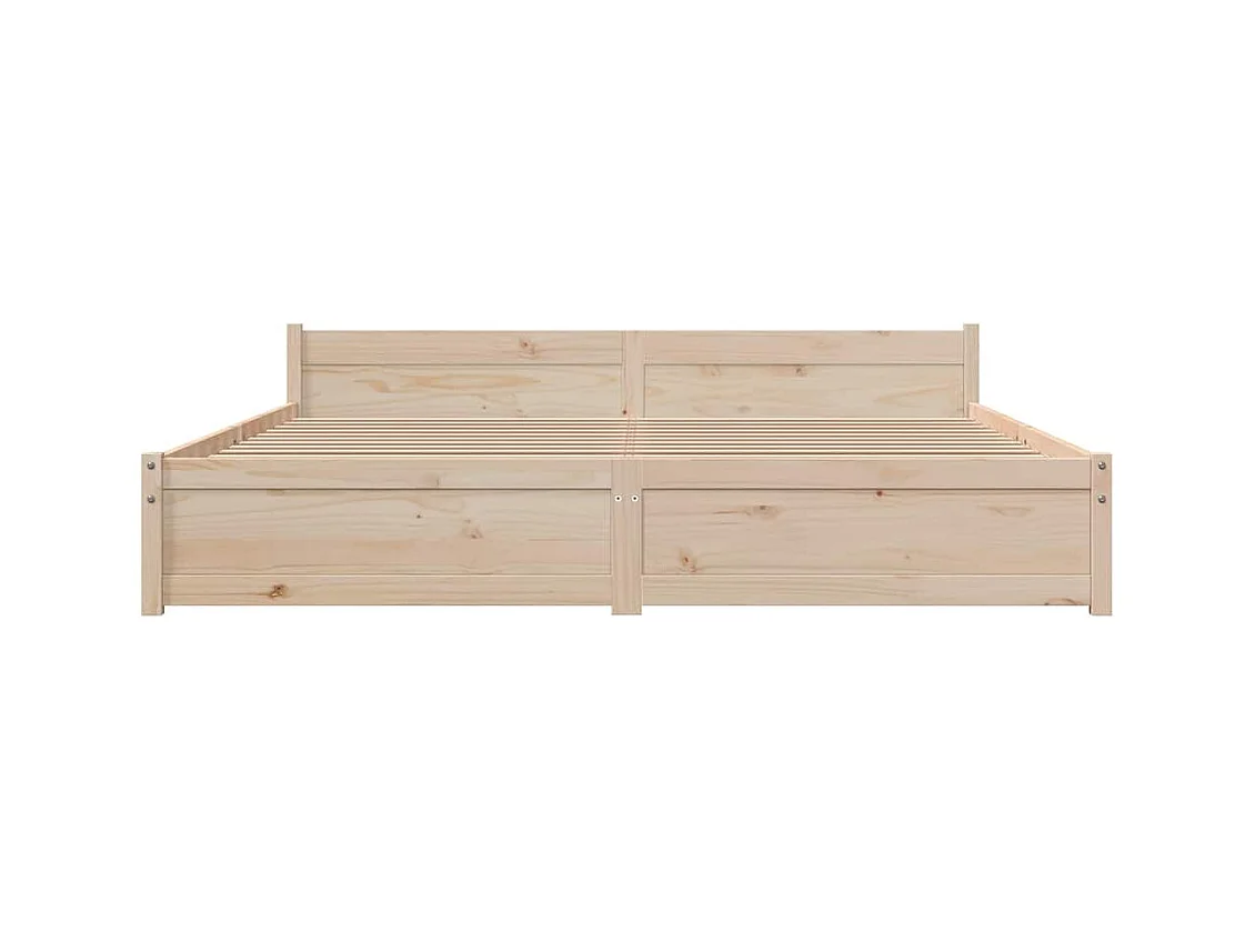 Bedframe zonder matras massief hout 200x200 cm