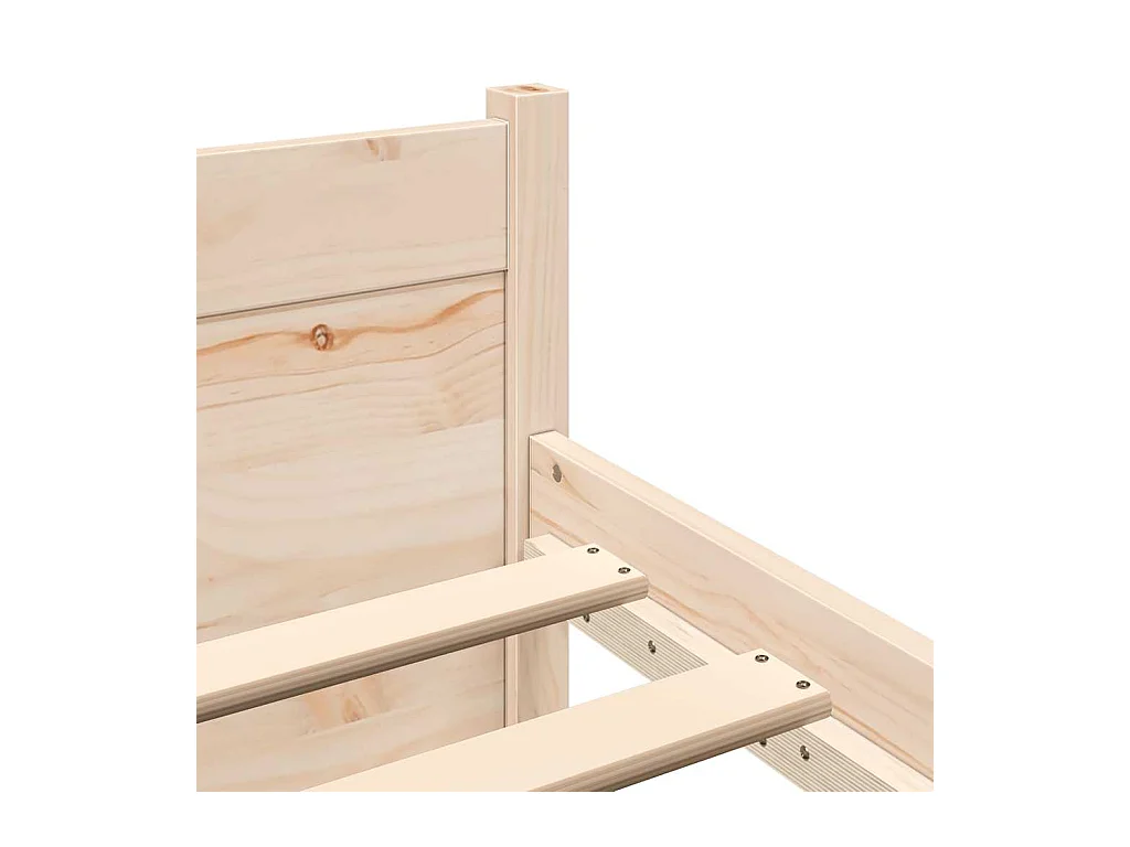 Bedframe zonder matras massief hout 200x200 cm