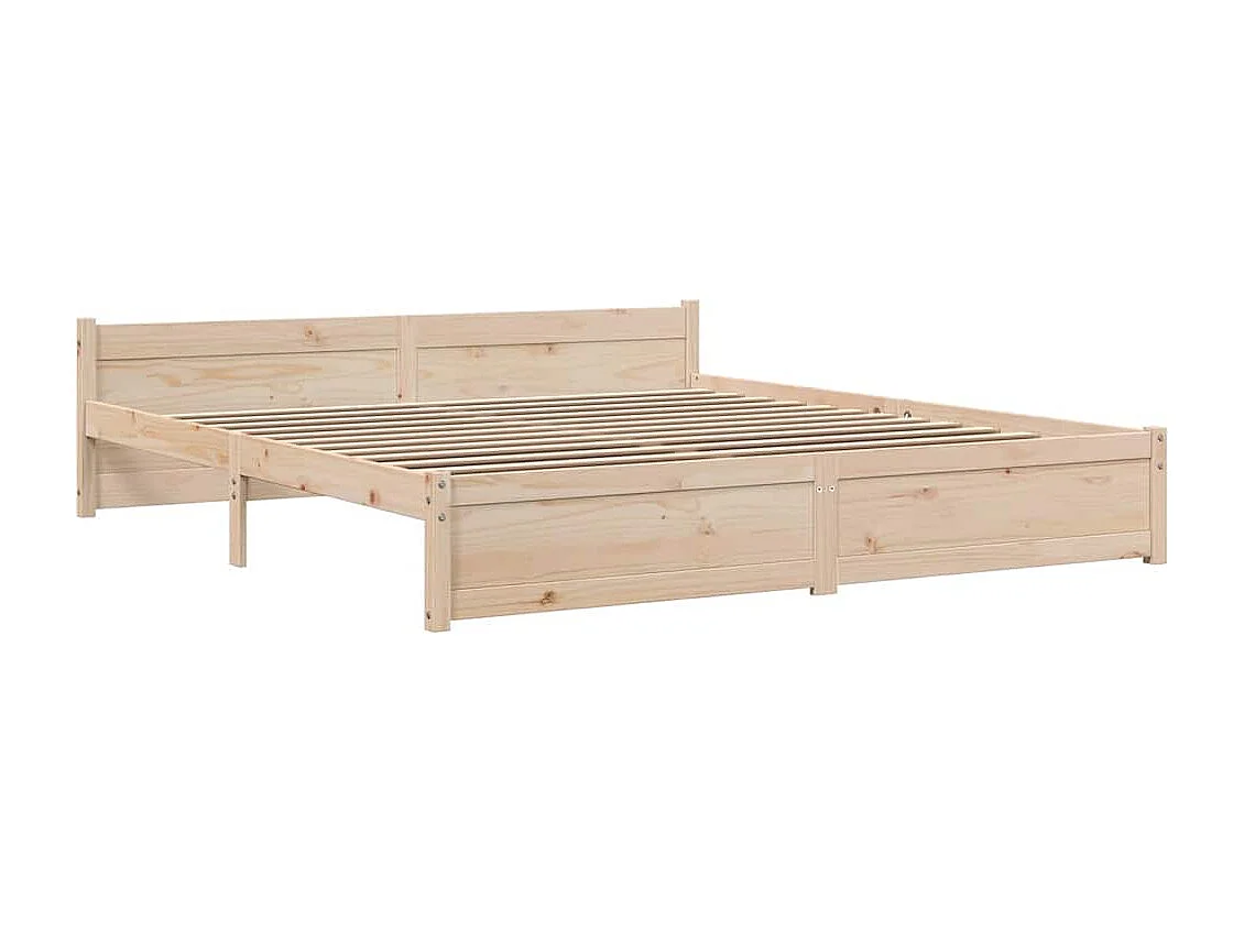 Estructura de cama sin colchón de madera maciza 200x200 cm