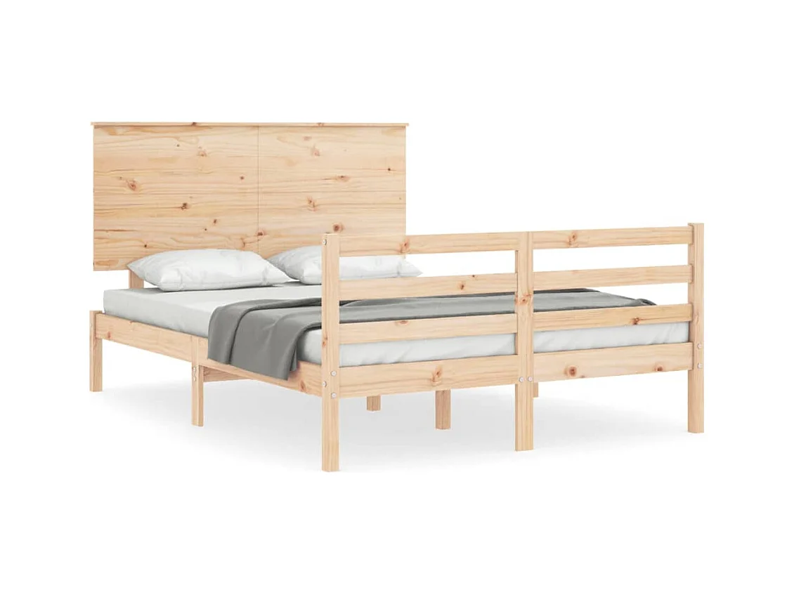 Bedframe zonder matras 140x200 cm massief hout