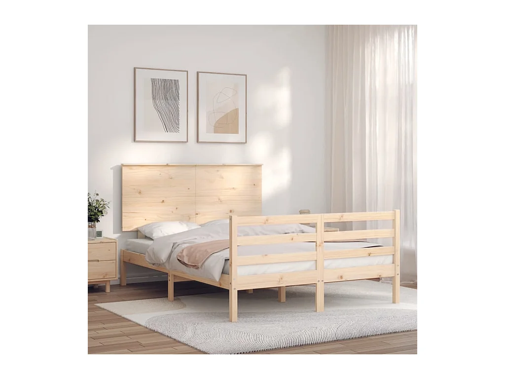 Bedframe zonder matras 140x200 cm massief hout
