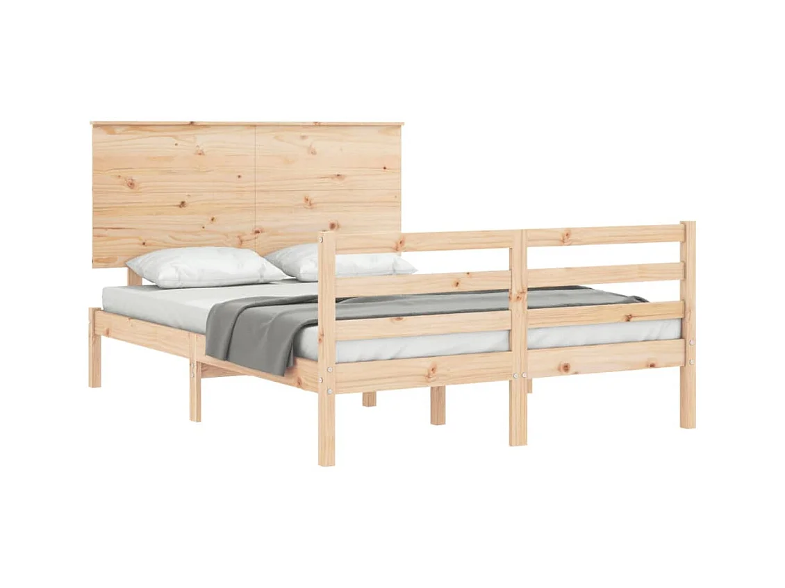 Bedframe zonder matras 140x200 cm massief hout