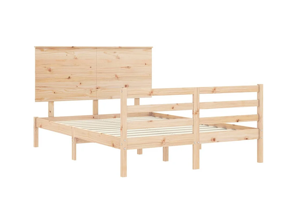 Bedframe zonder matras 140x200 cm massief hout