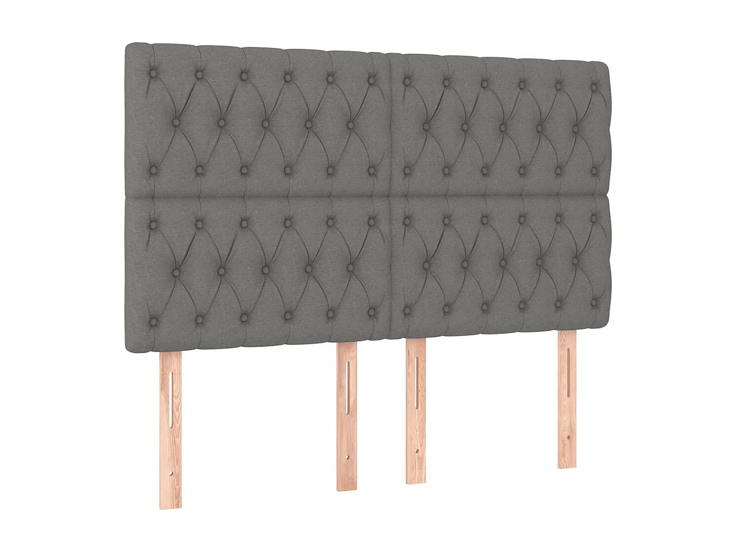 Cadre de lit sans matelas gris foncé 160x200 cm tissu