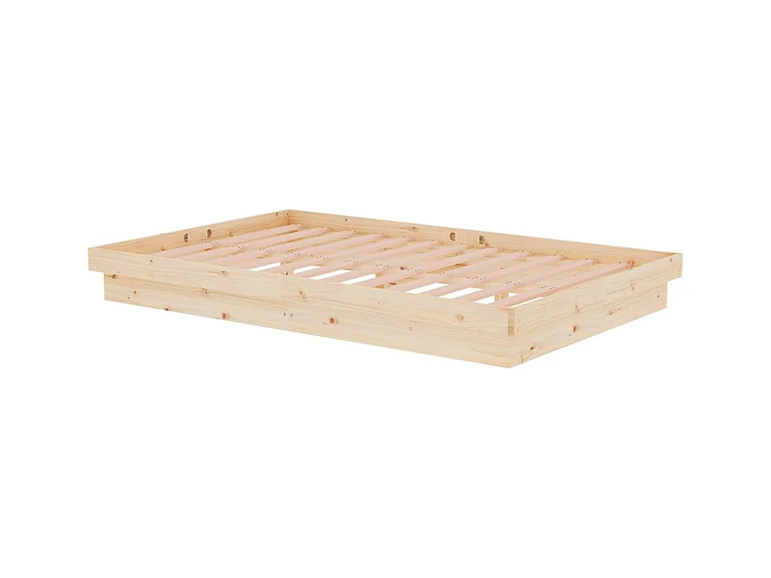 Bedframe van massief hout zonder matras