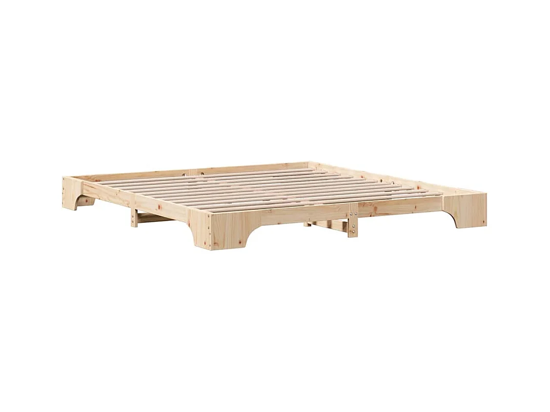 Bedframe van massief grenenhout 200 x 200 cm Massief grenenhout
