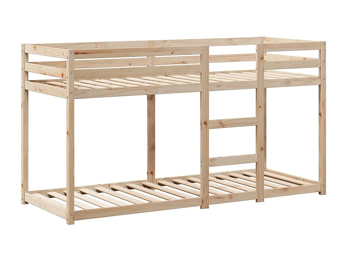 Letto a castello senza materasso 75x190 cm in legno massello di pino