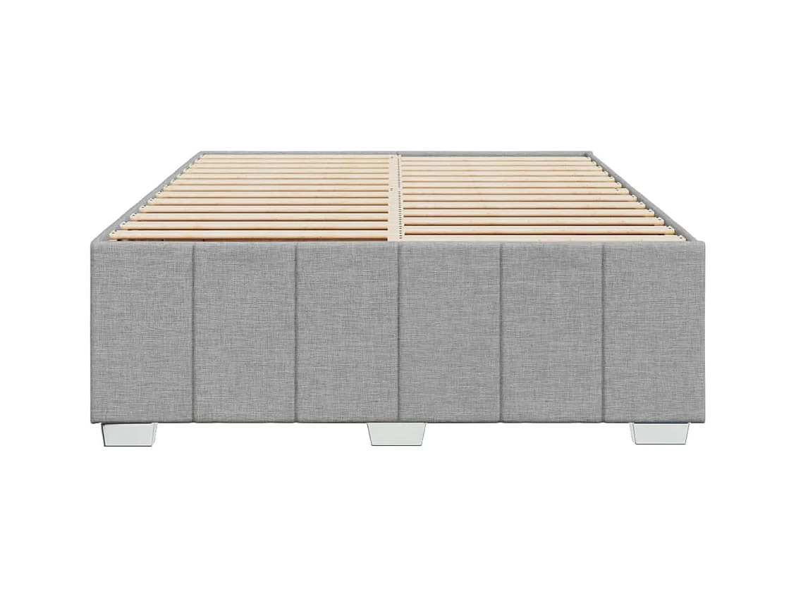 Bedframe zonder matras lichtgrijs 140x190 cm stof
