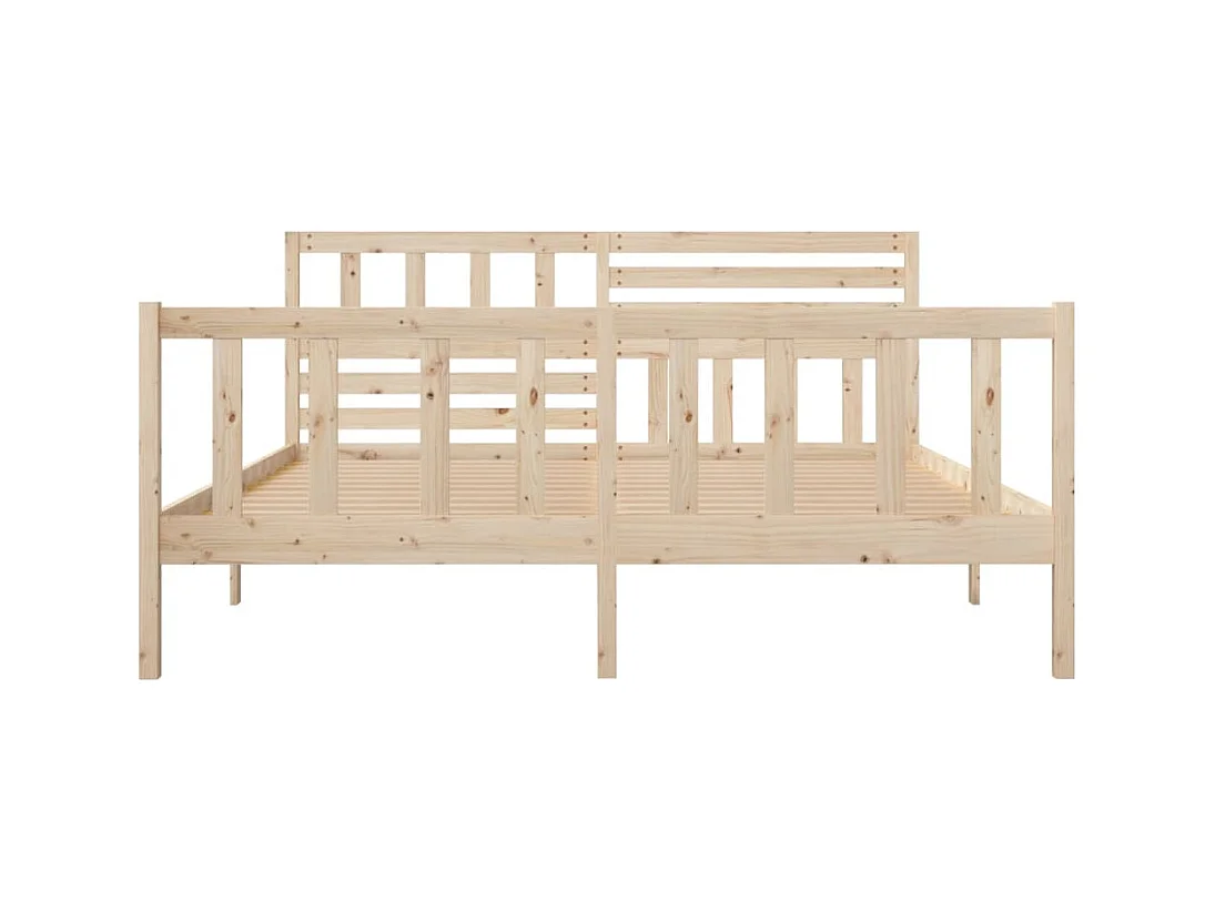 Cadre de lit sans matelas bois massif 120x200 cm
