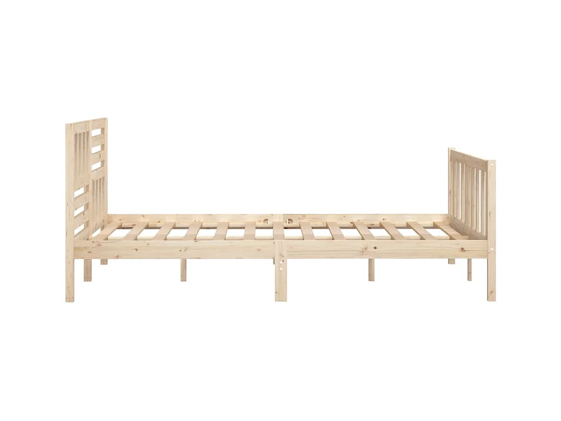 Cadre de lit sans matelas bois massif 120x200 cm
