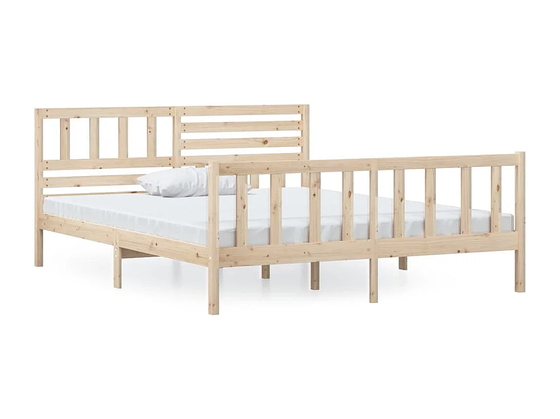 Cadre de lit sans matelas bois massif 120x200 cm