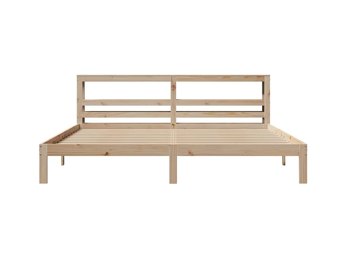 Estructura de cama con cabecero sin colchón 200x200 cm