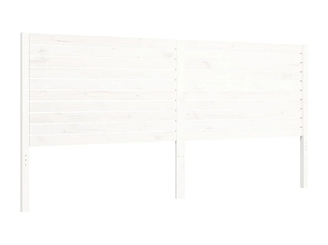 Cadre de lit sans matelas blanc 200x200 cm bois massif de pin