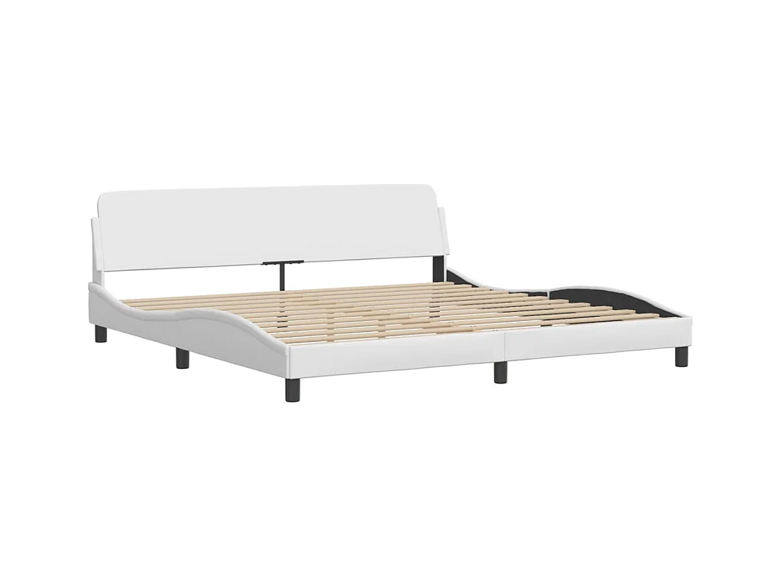 Struttura letto con LED senza materasso bianco 200x200 cm