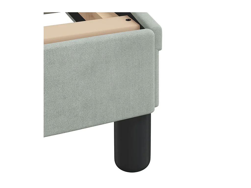 Cadre de lit sans matelas gris clair 200x200 cm velours