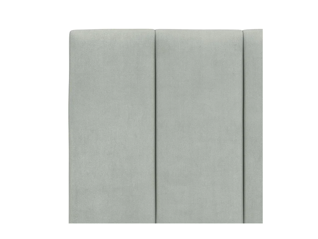 Cadre de lit sans matelas gris clair 200x200 cm velours