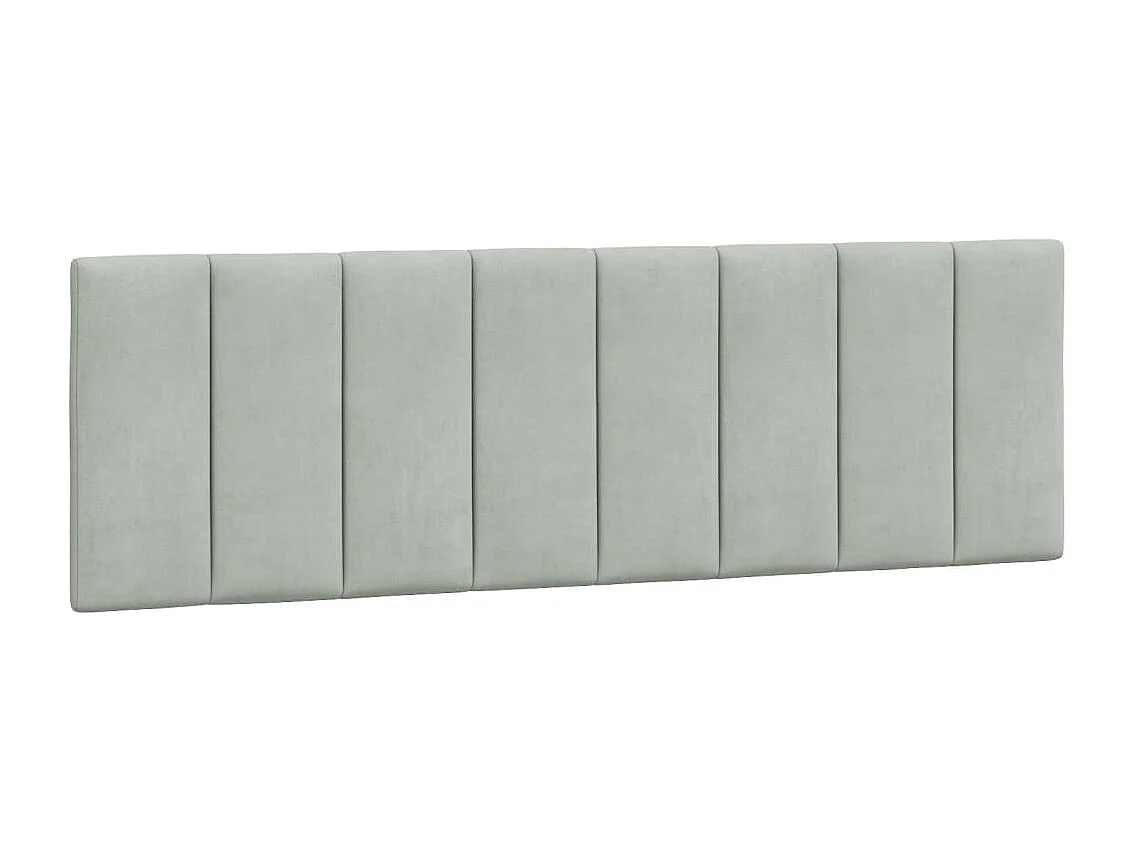 Struttura letto con LED senza materasso grigio chiaro 160x200cm velluto