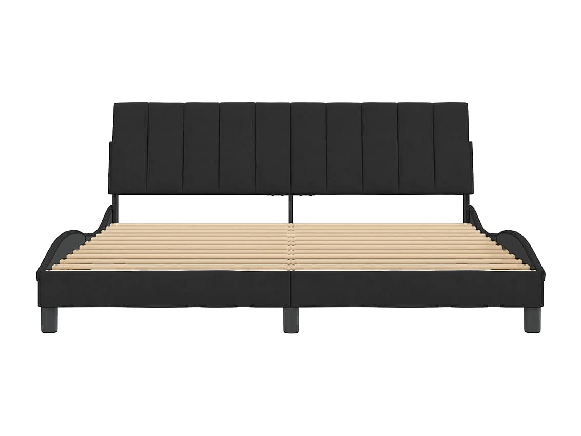 Bedframe zonder matras zwart 180x200 cm fluweel