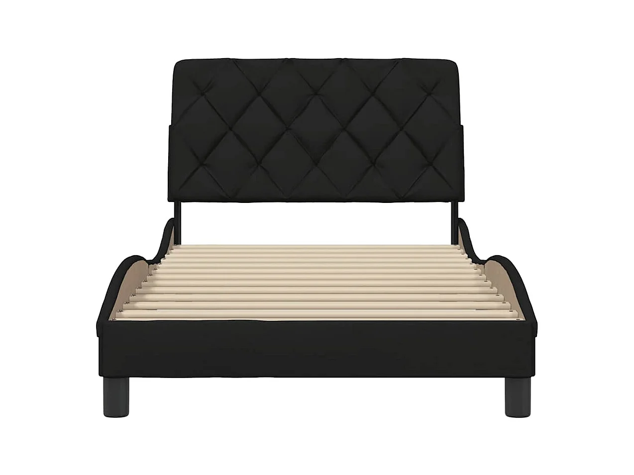 Bedframe zonder matras zwart 100x200 cm stof